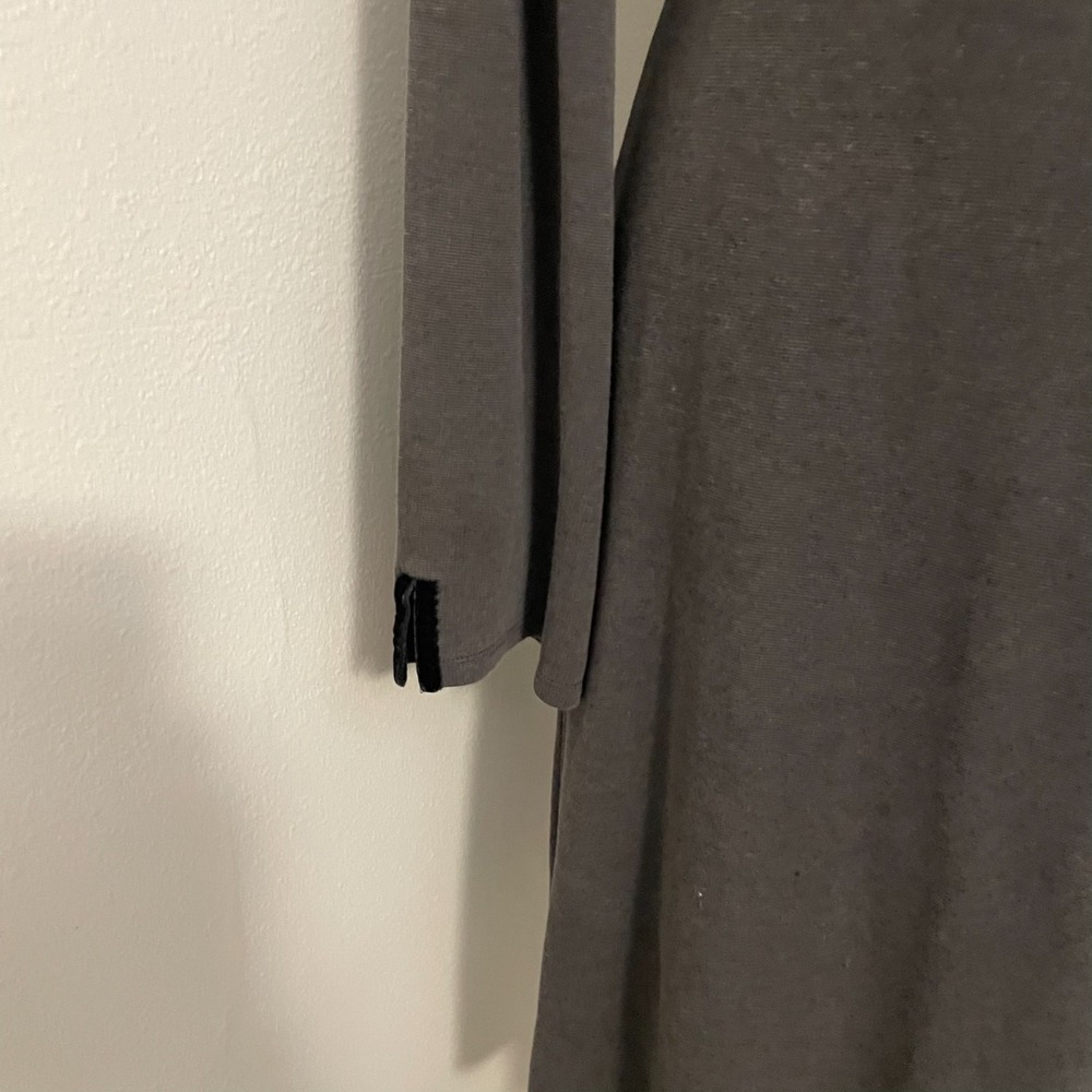 HORNY TOAD Womens Sz Medium Gray Long Sleeve Faux Surplice Dress Toad & Co - Picture 3 of 10